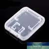 Transparent clair Standard SD SDHC carte mémoire étui support boîte de rangement transporter boîte de rangement pour carte SD TF SN1218