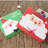 Caja de regalo de Navidad Víspera de Navidad Bandeja de embalaje de bocadillos para hornear Diseño de Papá Noel Cajas de envoltura de papel para regalo de vacaciones JK2010KD