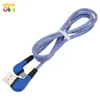 1M Elbow 90 Degree Cable Micro USB Type C Quick Charging Cable Data Line Charge Cord For Xiaomi Huawei Phone Accessory 100pcs