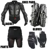 Motorcycle Apparel One Set 4IN1 Jacket / Short Pants Kneepads Protection Gloves /Motocross Armor Motocross Suits Clothing Moto Gloves1