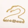 22SS Luxury Designer Pendant Halsband Rostfritt stål Klassiskt Simple Geometric Crystal Rhinestone Halsband Kvinnor Bröllopsmycken Tillbehör