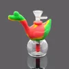 Swan Shape Pipe Food-Grade Silicone DAB RUIP Draagbare booreilanden Bluntbubbler Water Bongs Travel