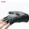 Boodun Sports Weibliche Gym Gewichtheben Handschuhe Frauen Bodybuilding Leder Fitness Yoga Handschuhe Fäustling Mädchen PULycra Atmungsaktiv Q0109