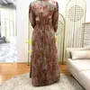 Roupa étnica Plissada Kaftan Dubai Abaya Turquia Moda Moda Hijab Vestido Islam Omã Abayas para Mulheres Vestidos Robe Musulman De Mode