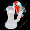 Double-filter smoking water pipe silicone hookah bubbler dab rig oil bong pipes