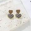 한국 달콤한 사랑의 마음 귀걸이 여성 패션 기하학적 인 웨딩 매달려 귀걸이 쥬얼리 파티 선물
