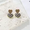 Korean Sweet Love Heart Earrings Women's Fashion Geometric Elegant Wedding Dangle Earrings Jewelry Party Gift