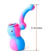 5.3" Silicone Smoking Pipe Portable Camouflage Water Pipes bubbler Detachable Hookahs Unbreakable Oil dab rig