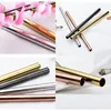 304 Stainless Steel Straw PVD Titanium Gold Plating Smooth Necking Metal Straws Multi Colour Reusable Suction Tubes Barware