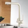 Filtrer les robinets de cuisine Mitigeur monté sur le pont Rotation à 360° avec fonction de purification de l'eau Mitigeur Grue pour cuisine WF-0175 T200710