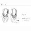 Stud Anenjery Ins Round Disc Tassel oorbellen voor vrouwen 925 Sterling Silver Oorbellen Pendientes 2021 Trendy S-E8931