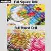 Homfun 5 pcs Full Square / Round Brill 5d Diy Diamond Painting "Colorful Heart" Combinação multi-imagem Embroidery 5D Decor 201202