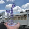 Hookah Purple Dab Rig Fab Egg Oil Rig Cool Glass Water Pipe Bong for Sale with 14mm Bowl
