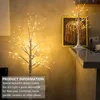 Utsökt julgran LED Birch Tree Light Creative Luminous Lamps nyårsbelysning Juldekorativ lampa Heminredning LJ20112225G