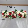 装飾的な花の花輪100cmの広がりパーティーの祝いの結婚式の装飾の背景花の配置シミュレーション道路のリード線