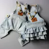 Nueva ropa para perros Vaqueros de mezclilla Jeans Vestido Jumpsuit Coat Chaqueta Niño Girl Ropa de perro Pareja Outfit Perrito Disfraz Overly Dropship 20114