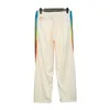 Pants Embroidery Sweatpants Men Women Striped Joggers Drawstring Elastic Women Trousers