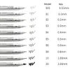 Üstün 10 adet siyah mikron neelde çizim kalemi su geçirmez pigment ince çizgi işaretçisi kalemi el boyası anime sanat malzemeleri 201116 yazmak için