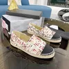 Lyxdesigner kvinnor casual skor toppkvalitet bekväm platt sulad slip på tofflor mode utomhus promenad damplattform loafers fritid sommar espadrilles