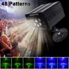 48 Desen Lazer Aydınlatma LED Projektör Disko Stage Lights Sound Noel Partisi DJ Işık Sese Aktifleştirilmiş Xmas Düğün için1026410