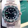 Luksusowy projektant Rolx zegarek na rękę Najwyższą jakość Perpetu 40 mm data Czarna ramka ceramiczna 116610 ETA 2836 Automatyczne wodoodporne światła męskie zegarki x9SB8