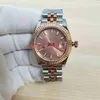 BP Fashion Wtach Armbanduhren 126231 36mm Pink Diamond Dial Edelstahl Roségold Sappile Jubiläum zwei Töne mechanische Automatik Damen Womens Uhren