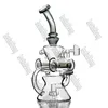 25cm Height Glass bongs hookahs bubbler with swing recycler smoking water pipe oil dab rigs
