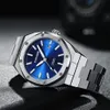 CaDisen Design Brand Luxury Men Watches Mécanique Automatique Blue Watch Men 100m Business décontracté imperméable Lumineux montre-bracelet LJ3491607