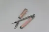 Rollerpenna rosa kroppsfärg med silvertrim och vit pärlkontorskolans utbudspresentpenna