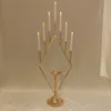 New Style Alto Ouro Candle Candelabra Centerpiece para decoração de casamento Senyu448