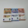 Fournitures de fête film argent billet de banque 5 10 20 50 dollars euros réaliste jouet barre accessoires copie monnaie Faux-billets 100 pièces Pack337Q