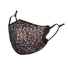 DHL Fashion Maschera antipolvere per il viso Bling Diamond Protettiva PM2.5 Maschere per la bocca Lavabili Riutilizzabili Donne Strass colorati