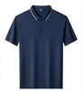 Clothing Men's T-Shirts Regular Length Lapels Short Sleeves Cotton