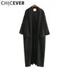 Chicker Verão Solta Mulheres Casacos de Três Quarter Sleeve Plus Size Black Sunscreen Trench Coat para roupas femininas Coreano 201120