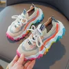 Autumn Children Boys Girls Sport Breattable Sneakers Soft Bottom Non-Slip Casual Kids Shoes LJ201202