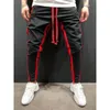 الرجال السراويل عداء ببطء الرجال السراويل sweatpants ربيع الخريف عارضة المرقعة ركض الرياضية الملابس مخطط