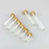50 x Empty Clear Borosilicate Glass Bottle Jar Vial Test Tube with Wooden Cork Stopper Small Container 15ml 20ml 30ml 50ml 2oz