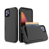 2 in 1 telefooncase voor iPhone 12 Fashion Flip Pluggable Card anti-fall back cover voor iphone 11 pro max xr 8 7