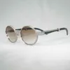 2023 Designer bril Nieuwe vintage strass zonnebril Mannen Natuurlijke buffelhoorn voor club drive blikken hout ovale gafas oculos glazen