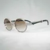 2023 Occhiali firmati New Vintage Occhiali da sole con strass Uomo Corno di bufalo naturale per barattoli di guida in legno Occhiali ovali Gafas Oculos