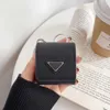 Fashion Desinger Airpods Case Backpack Style 4 Colors Airpods Package with Inverted Triangle Pattern with Keychain