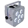 6 Pack Wireless DMX Up Light LED DJ PAR 6 18W RGBAW UV PAR CAN