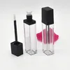 7 ml klare, quadratische Lipgloss-Röhrchen aus Kunststoff, leere Lipgloss-Probenbehälter, kosmetische Lippenglasur-Verpackung