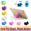 Gullig tecknad sugkopp Mini Pig Mobiltelefonhållare står för iPhone Xiaomi Universal Telefon Mount Partihandel 500pcs / Lot