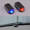 Car Solar Power Simulato Dummy Alarm Warning Caricabatterie USB antifurto LED Lampeggiante Luce di sicurezza Lampada finta Blu + Rosso