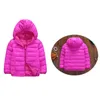 Herfst Winter Hapleed Children Down Jackets For Girls Candy Color Warm Kids Down Coats voor jongens 3-14 jaar bovenkleding LJ201130