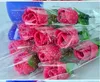 RED 100P HOT 30cm/11.8inch Silk Artificial Simulation Flower Peony Rose Camellia Wedding Single Rose household products decorations party