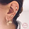 Hoop Huggie Canner Ins Wind Animal Rhino Earrings Hoops 925 Sterling Silver For Women Fashionable Jewelry Earring Brincos1274W6114512