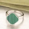 Модное классическое кольцо Lucky 4 с четырьмя листами клевера 3 цвета из перламутра 18-каратного позолоченного кольца для женщин и девочек ко Дню святого Валентина M293w