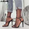 Wholesale summer women sandals Buckle Strap high heels shoes sexy club holiday wearShoe Ankle Strap Candy color stylish 0069